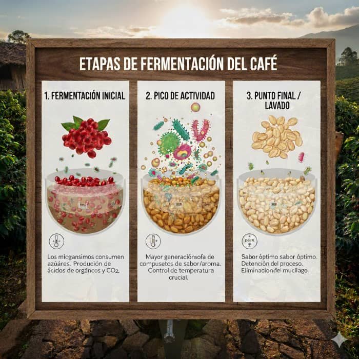 fermentación de café